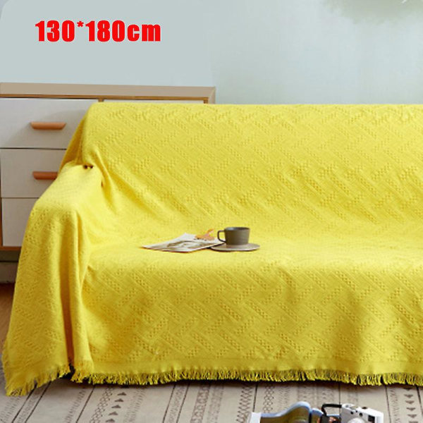 Enkel sofföverdrag Vändbar cover Vattentålig cover Möbelskydd med Yellow 130*180