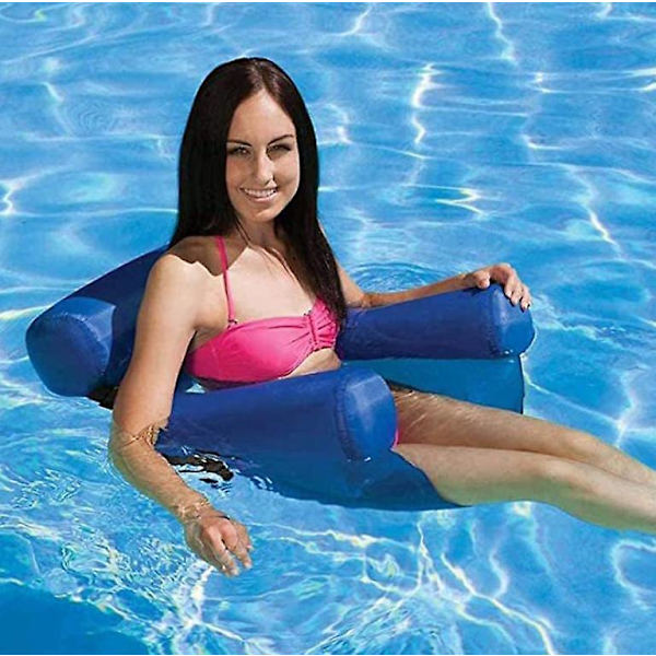 Kokoontaitettava, puhallettava kelluva vesipatja blue