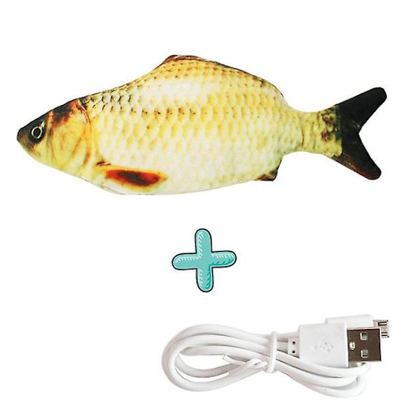 Elektronisk husdjursleksak för katt, elektrisk USB-laddning, simuleringsfiskleksaker för hund katt tugga leka bita tillbehör dropshipping B 32cm