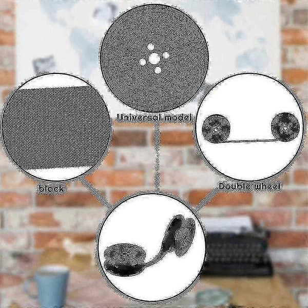 Universelt sort bånd kompatibelt med skrivemaskineprinterkernes blækbånd double circle