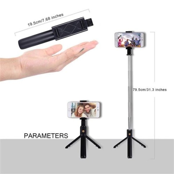 Selfie Stick, EDORRECO Utdragbart Stativ med Fjärrkontroll