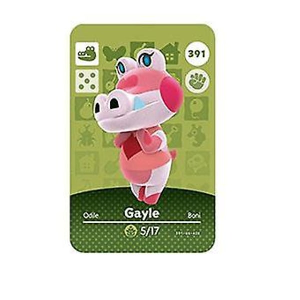 Nfc-spelkort för djurpassning,ch Amiibo Wii U-391 Gayle
