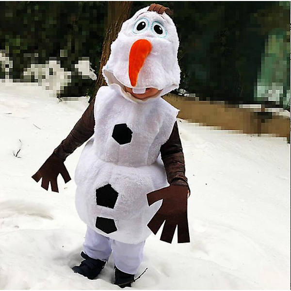Filmkaräktär Olaf Snögubbe Barn Kostym Jul Festkläder M