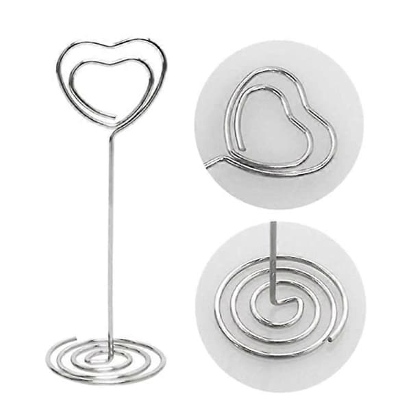 [LCS] 3,5 tommer bordnummerholder sæt med 10 pladskortholdere (sæt med 10) silver
