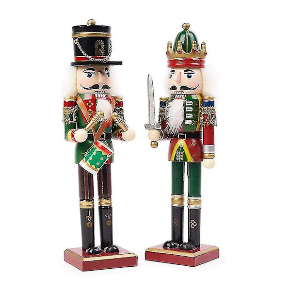 30 cm Jul Trä Nötknäppare Soldat Traditionell Julleksak Ornament style 1