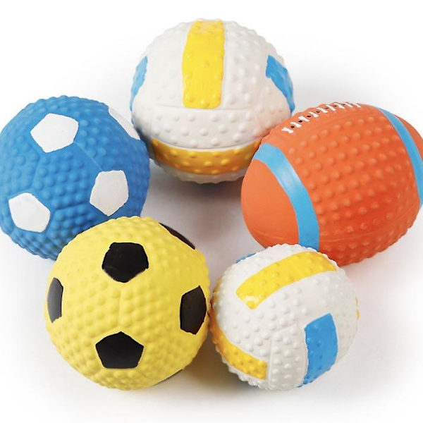 Rugby Jalkapallo Muoto Lemmikkieläinten Purulelut Pallot Kestävät Lateksi Vinkuvat Puremista Kestävät Hampaiden Puhdistuslelut Yellow Volleyball