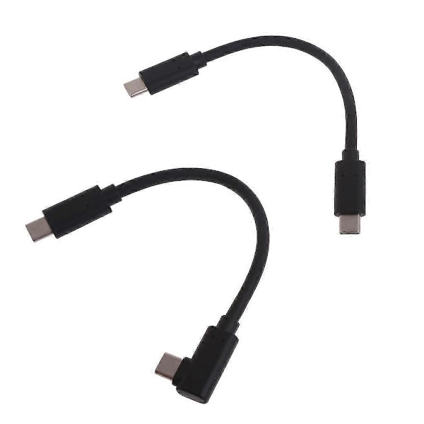 [LCS]1-pak 100W USB C til USB C-kabel Type C til Type C opladerkabel 15cm/ Elbow 15cm