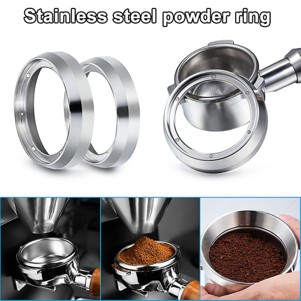 53/51 mm Espresso doseringstratt rostfritt stål kaffedoseringsring med magnet kompatibel med 54mm