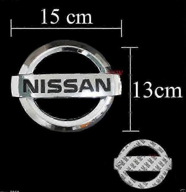Nissan Chrome 15cm X 13cm Bagklapsmærke