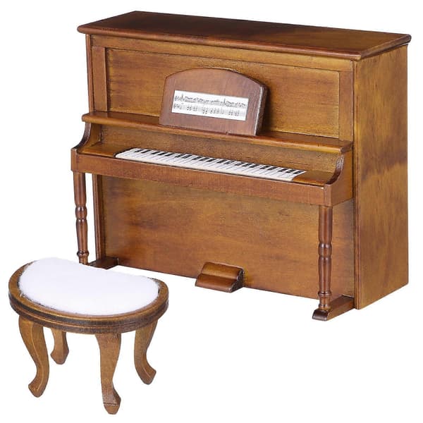 Dukkehus Miniatyr Piano Modell for Dekorasjon 1 Sett