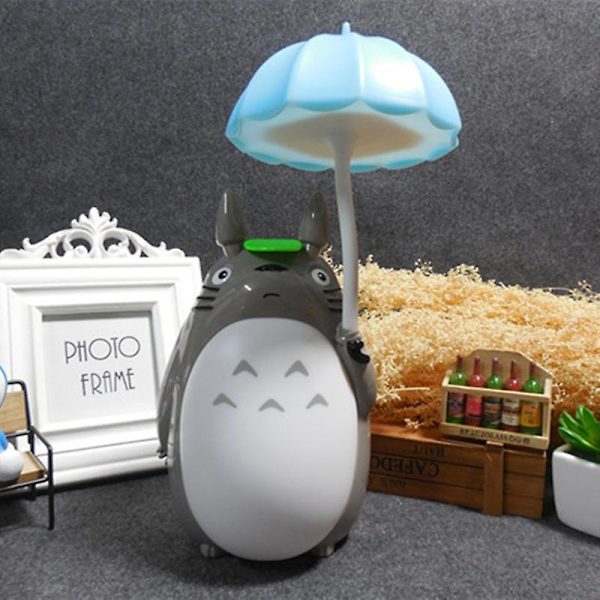 Min Nabo Totoro LED Oppladbar Bordlampe Lysstyrkejustering Øyebeskyttelse Nattlys 08 White Belly