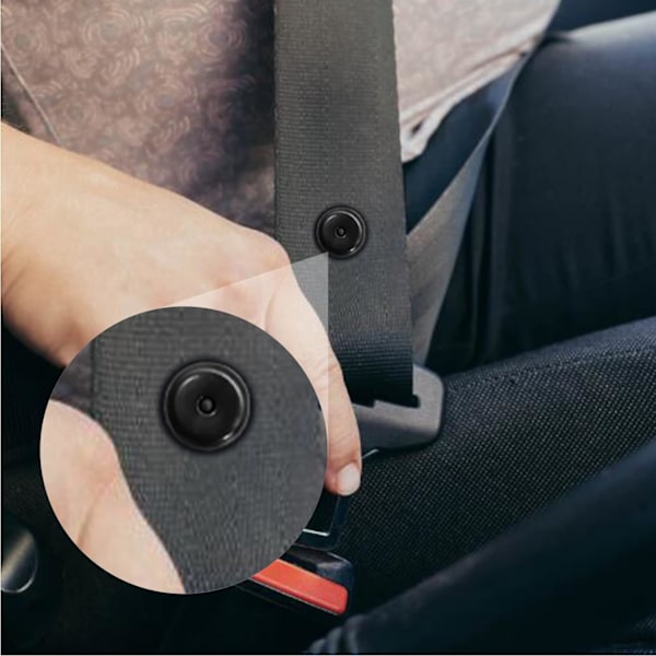 Sæt med stopknapper til sikkerhedssele, skridsikre clips til sikkerhedssele stop-snap system, sikkerhedsseleknapper, praktiske låseknapper til sikkerhedssele