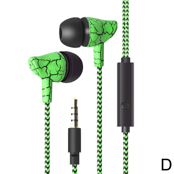 Hörlurar med mikrofon, in-ear hörlurar, trådbunden volymkontroll green One-size