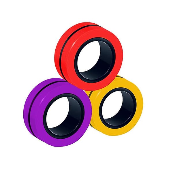 [LCS] Anti-stress magnetiska ringar Fidget Unzip Toy Magic Ring Props Tools