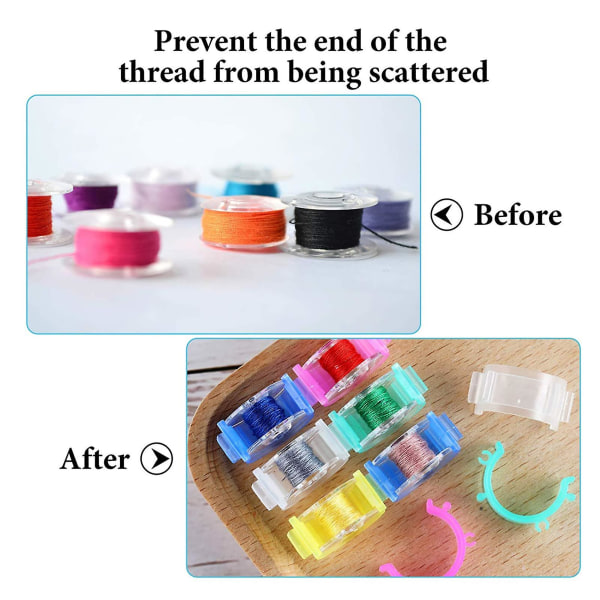 50 st Sytrådsclips Små Spolklämmor Färgade Trådklämmor Hållare Verktyg Blandade Färger Broderi Sybehör 50PCS