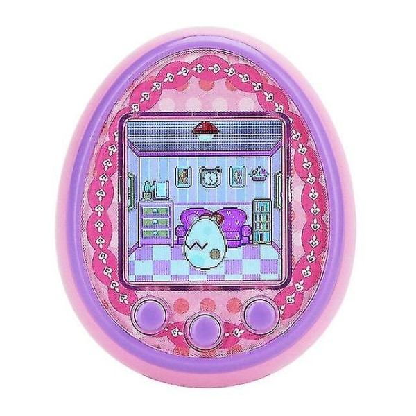Elektronisk kæledyrsmaskine, puslespil, mikro-udviklingsspilmaskine, pædagogisk (pink)