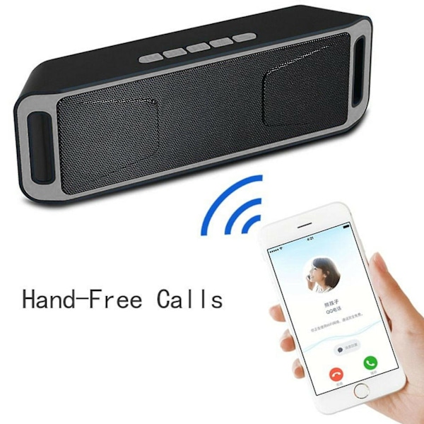 Langaton Bluetooth-kaiutin, korkea basso, kannettava sisä- ja ulkokäyttöön, stereokaiutin Grey