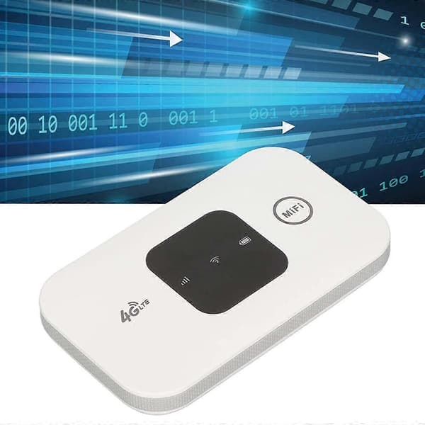 Bärbar 4G LTE-internet-hotspot, trådlös WiFi-router, stöder 8 till 10 användare, 4G trådlös router White