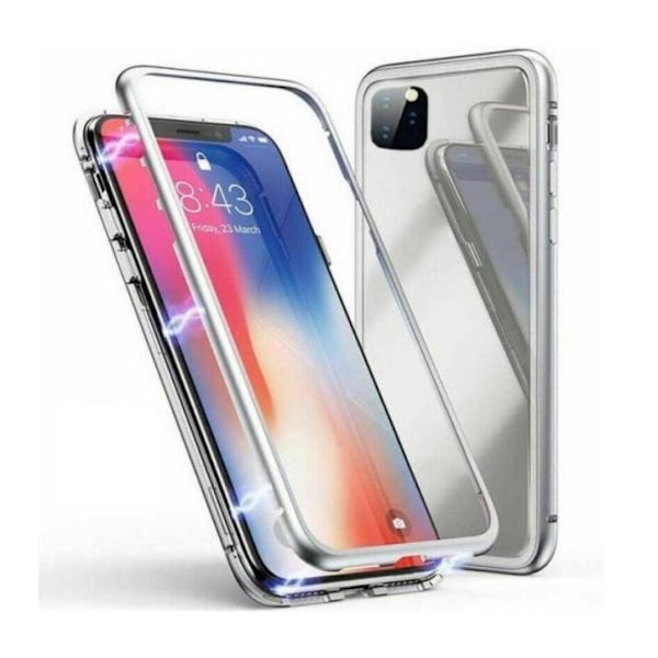 Apple 11 Pro Max magneettinen karkaistu lasi suojakotelo valkoinen