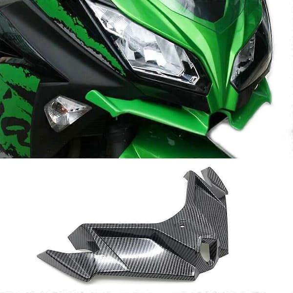 Aerodynamisk Winglet Frontkåpa för Kawasaki Ninja 300 Ninja 250 2013 2014 2015 2016 2017 Ninja25 Carbon Fiber Pattern