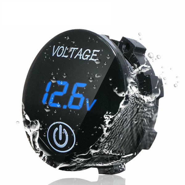 Bil Voltmeter Mätare Volt Spänningsmätare Display Green