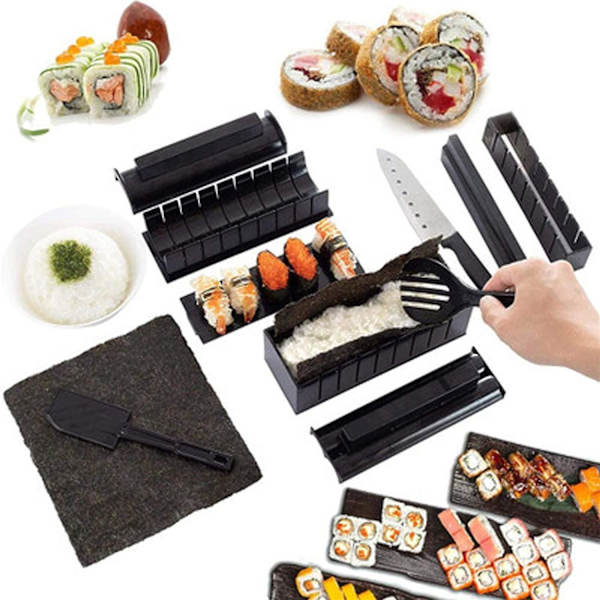 Hjemmelavet Sushi Fremstillingssæt, 11 stk. DIY Køkken Sushi Forme Sushi T