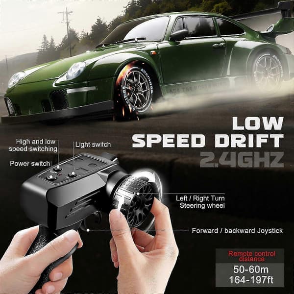 1:24 4WD RC-driftauto 2 nopeustilaa Ferngesteuertes Auto LED-valaistuksella NAj 26s Gradient Purple