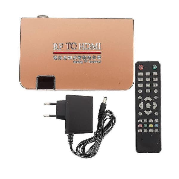 [LCS]RF til HDMI-omformeradapter Analog mottaker Analog TV-boks Digital boks Fjernkontroll EU-plugg