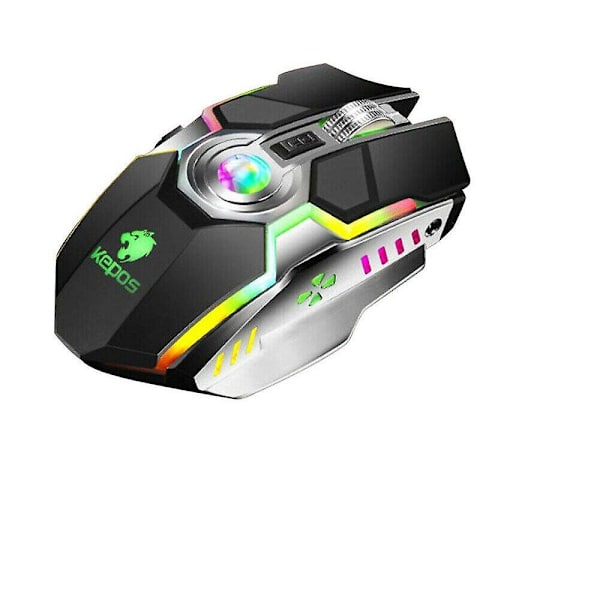 G80 Trådlös Gamingmus Uppladdningsbar Gamingmus Tyst Ergonomisk 7 Knappar RGB Bakgrundsbelyst 1600 DPI