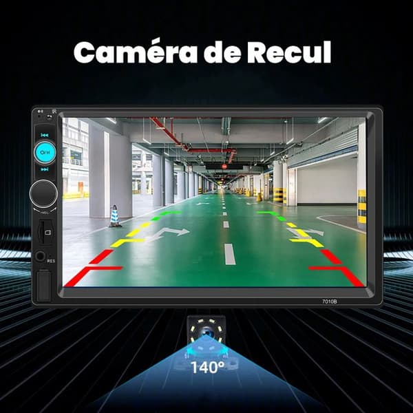 [LCS]SWAREY Bluetooth Carplay Radio med backkamera 7 tums pekskärm Mirror Link FM