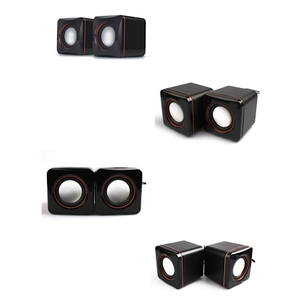 101Z Mini USB Datorhögtalare Set Små Musikhögtalare Externa Högtalare för Dator Laptop Underhållning