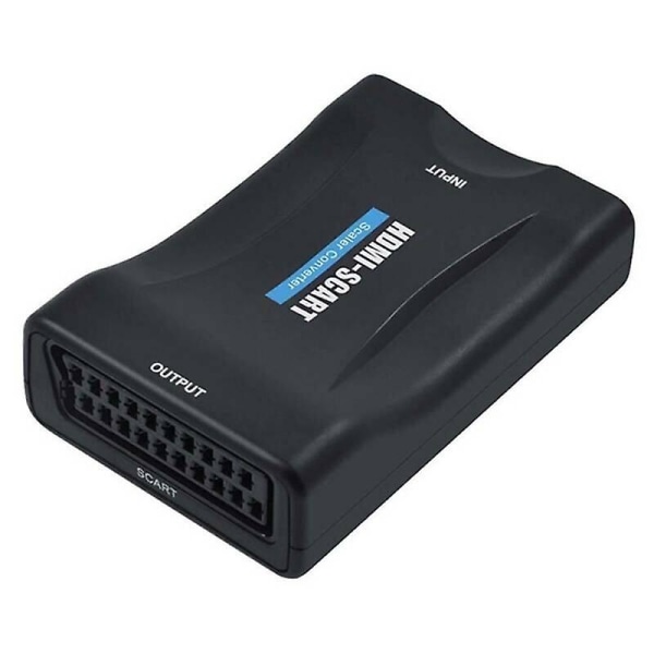 HDMI till SCART Adapter HD Video Audio Slap-up Converter USB Kabel TV DVD HDTV Ny