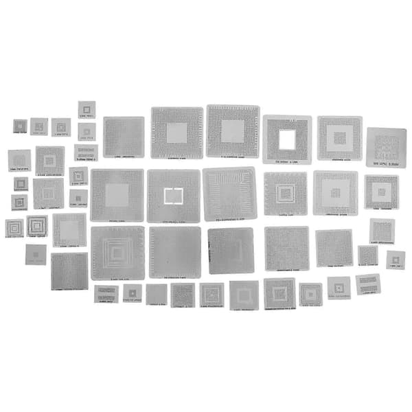 47 stk. direkte universelle stencils til spilkonsol CPU Silver