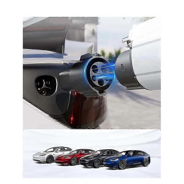 Adapter til EV-oplader tilbehør, J1772-kompatibel, maks. 80A 240V, NACS-adapter til nem opladning Black gray