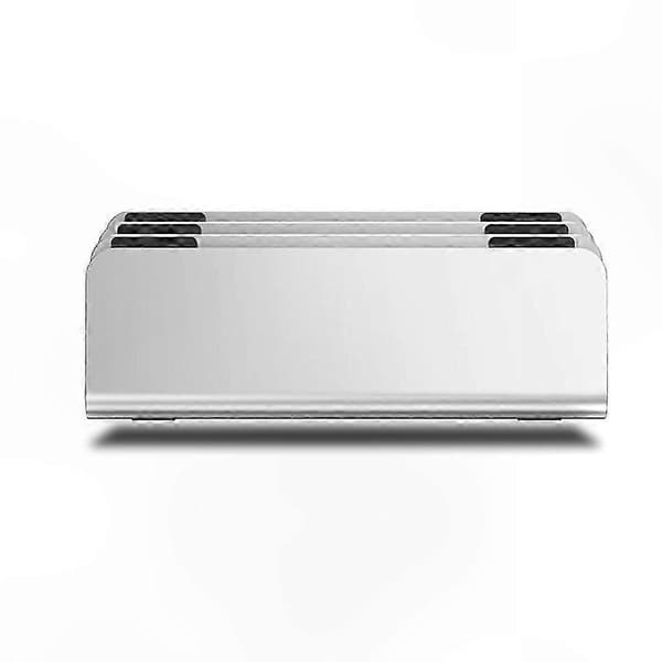 [LCS] Justerbar 4-spors lodret bærbar stander med aluminiums skrivebordsdockholderbase Silver