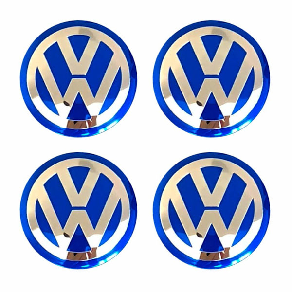 [LCS]VW03 - 70MM 4-pakning senterkopper til Volkswagen Sølv Silver one size