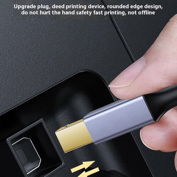 USB C-skrivarkabel Typ C hane till USB B TYP B skannerkabel skrivarsladd Typ C Typ B-kontroller bärbar dator 1m