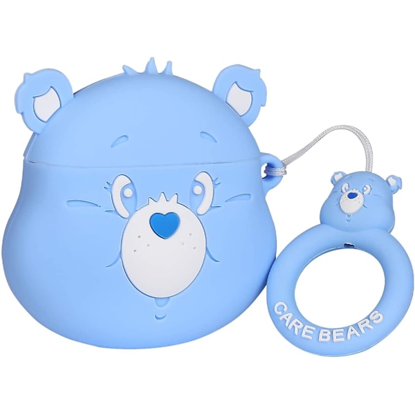 Sødt Etui til Airpod 2/1, Sjovt Blødt Cover med Tegneseriefigurdesign Blue