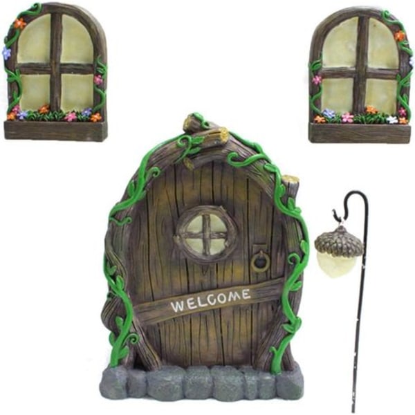 Elverdørssæt til Havefeer og Eventyrdøre Miniature Havepynt