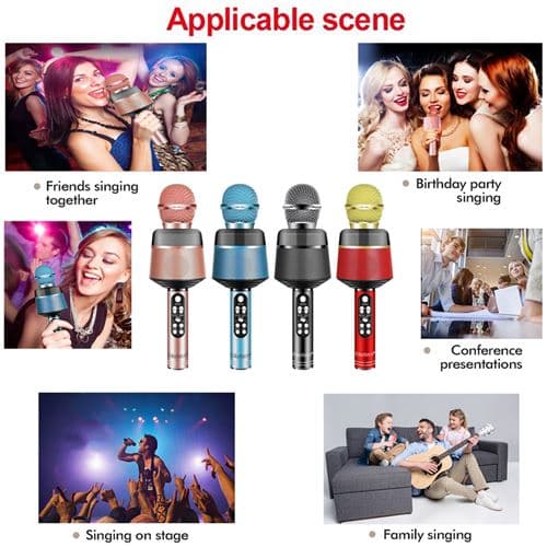[LCS]EdorReco Karaokemikrofon? Trådløs Bluetooth-kompatibel med iPhone, Andr