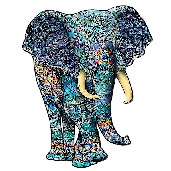 Puinen palapeli aikuisille lapsille eläimen muotoinen palapeli perhelelut lahja A3 Elephant
