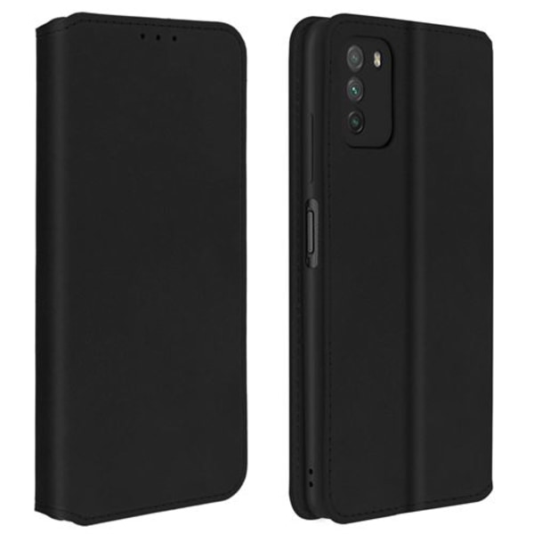 Fodral för Xiaomi Poco M3 Folio Plånboksfunktion Ställ svart