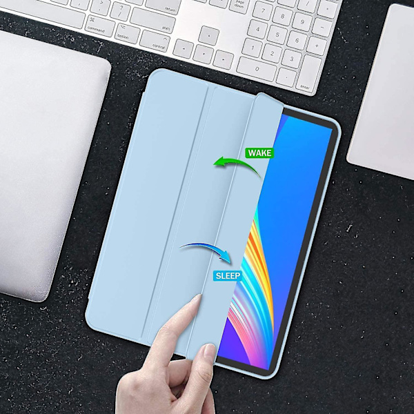 Yhteensopiva Ipad Air 4. sukupolven kotelon 2020 kanssa kynätelineellä, Ipad Air4 10,9 tuuman kotelo, iskunkestävä Smart Shell blue2