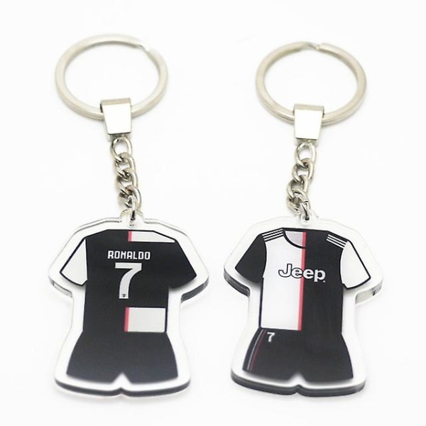 Fotboll Fotboll Uniform Nyckelring Akryl Dubbelsidigt mönster Nyckelring Skolväska dekorationer Nyckelring för fans