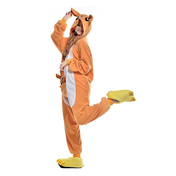 Reedca Totoro Vuxen Onesie Halloween Cosplay Kostymer Anime Pyjamas För Kvinnor Och Flickor, Knappstängning Kangaroo M