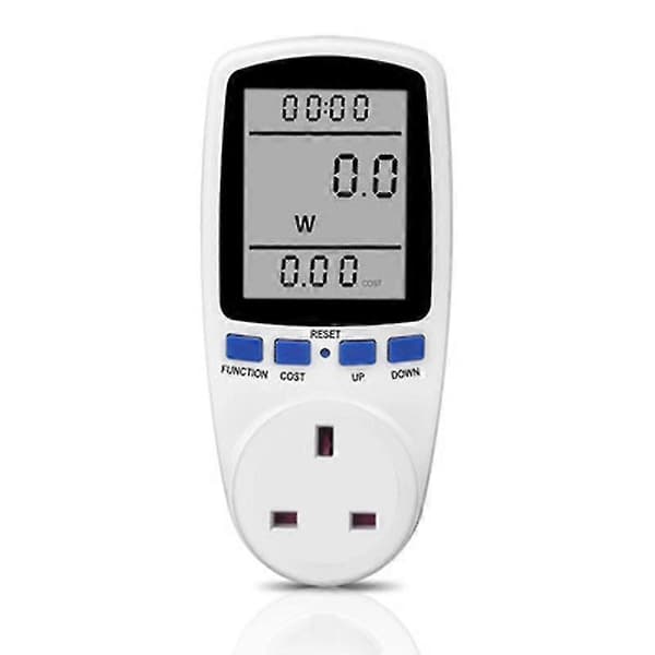 AC Digital LCD Strømmåler Strøm KWH Elektrisk Energimåler Målestik Strømanalysator
