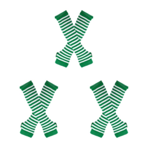 1/2/3/5 Knæhøje Strømper til Tykke Lår Lette at Bære og Gør Grønne og Hvide 3Set green and white