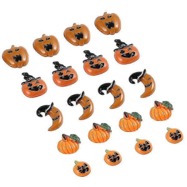 Halloween Perler Græskar Vedhæng Flatback Perler 2x2.5x1cm Gør-det-selv Tilbehør 20 Stk.