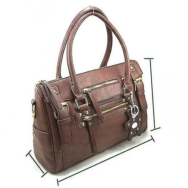 Casual Tote Dam Axelväska Messenger Bag Vardagsväska (brun)