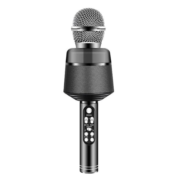2021 Ny Q008 Karaoke Mikrofon Trådlös Bluetooth Karaoke Bärbar Mic Högtalare Spelare Inspelare för Ktv födelsedagsfest Black